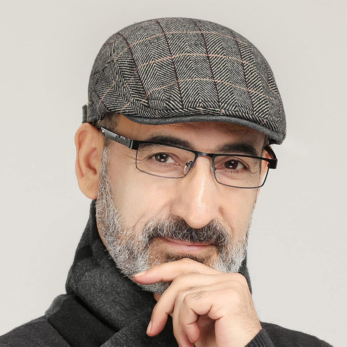 Schiebermütze Flat Cap für Damen & Herren, warm & bequem, verstellbar