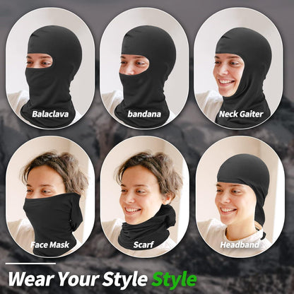 Sturmhaube Balaclava für Damen & Herren – Winddicht, UV-Schutz, Schwarz