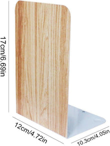 Buchstütze Metall L-Form 20x14x10 cm Holzimitat 6 Paare