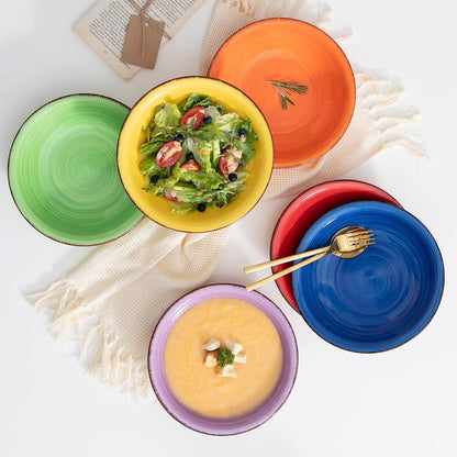 Steinzeug Suppenteller Set BONITA Ø 21,3 cm 6-teilig 550ml
