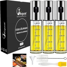 Ölsprüher Flasche 100ML 3 Stück Sprühflasche transparent Bürste