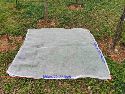 LINCOCLE 1.8m x 1.8m Pflanzenschutznetz Insekten Garten Obstbäume Schutznetz mit Reißverschluss 1PCS