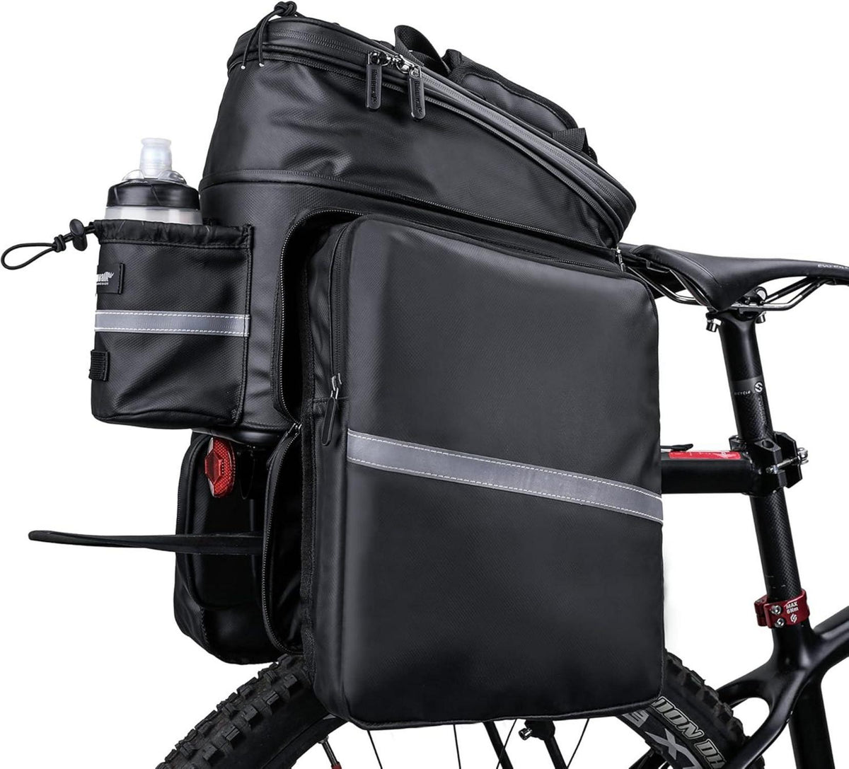Erweiterbare Gepäckträgertasche für Fahrrad Wasserdicht 11-30L