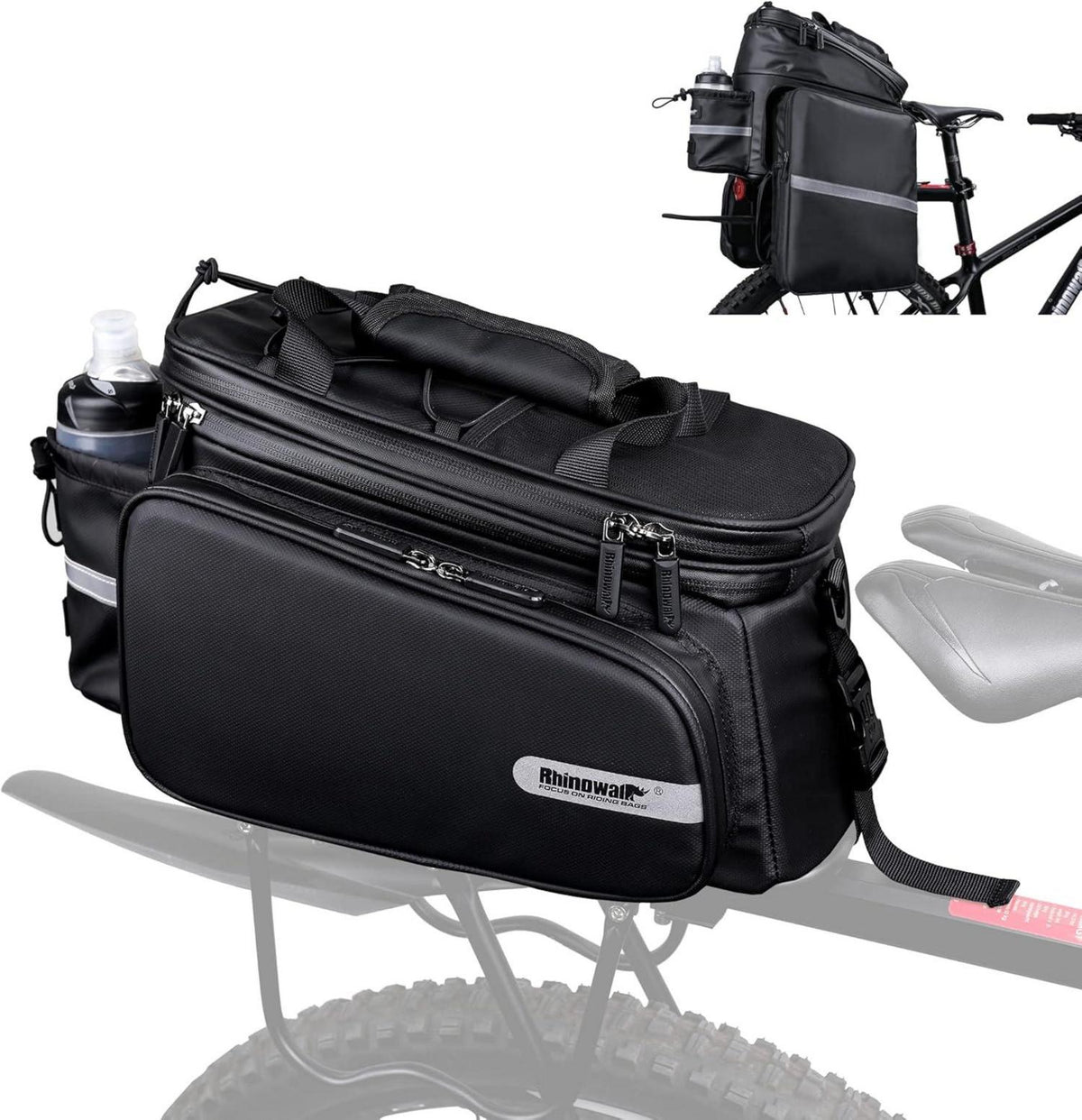 BAIGIO Fahrrad Gepäckträgertasche 11-30L Wasserdicht Multifunktion