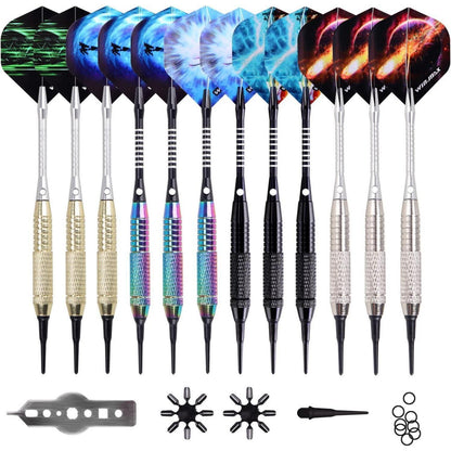 WIN.MAX Softdartpfeile Set 12 Stück, 18g Profi