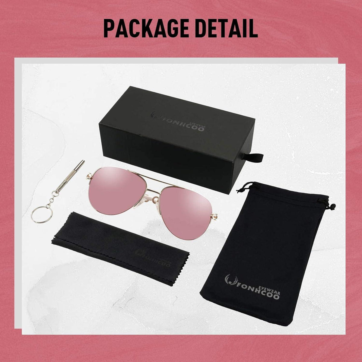 Verspiegelte Piloten Sonnenbrille Damen UV400 Gold Pink