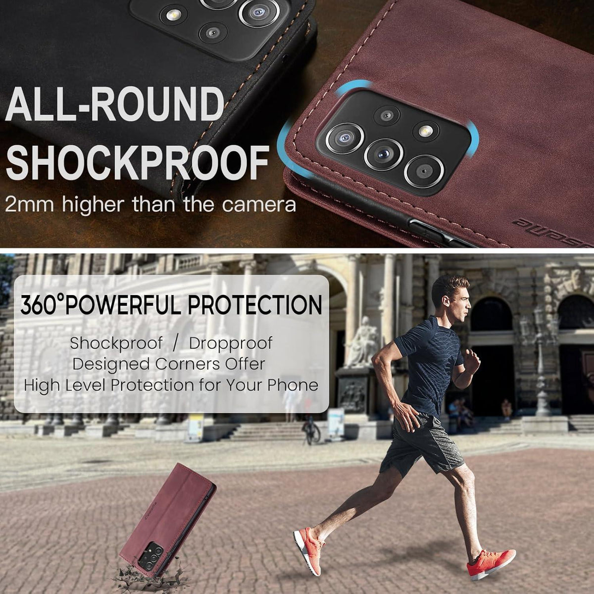 Handyhülle Samsung Galaxy A52S 5G A52 4G/5G Leder Hülle Flip Case