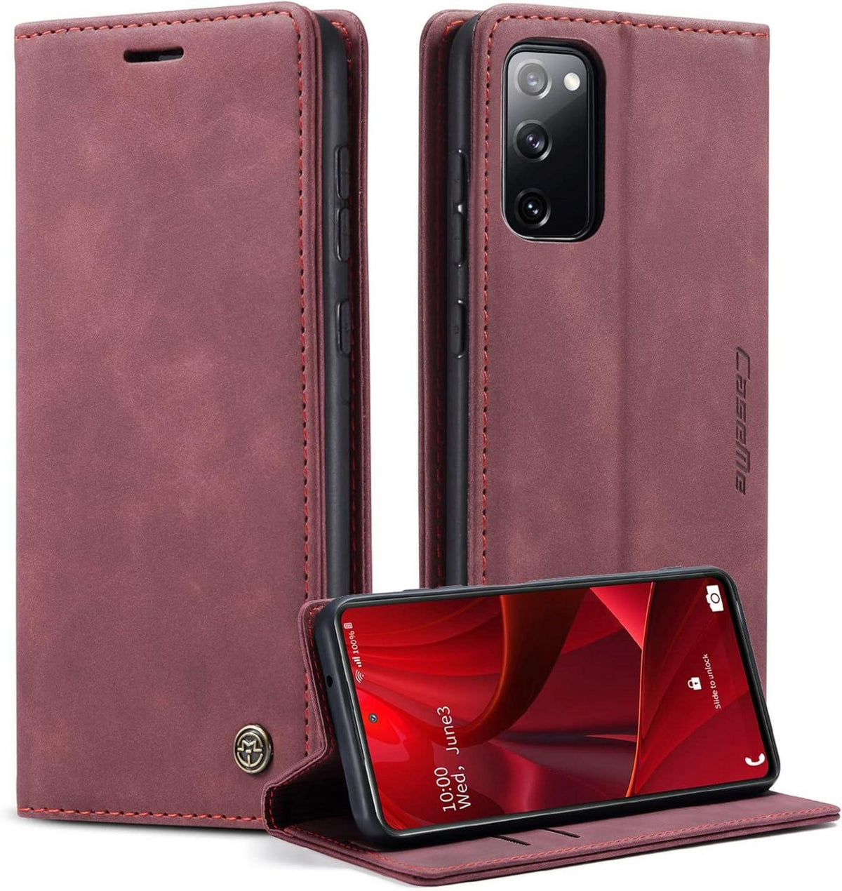 CaseMe Samsung Galaxy S20 FE 5G/4G Handyhülle Leder Flip Magnet