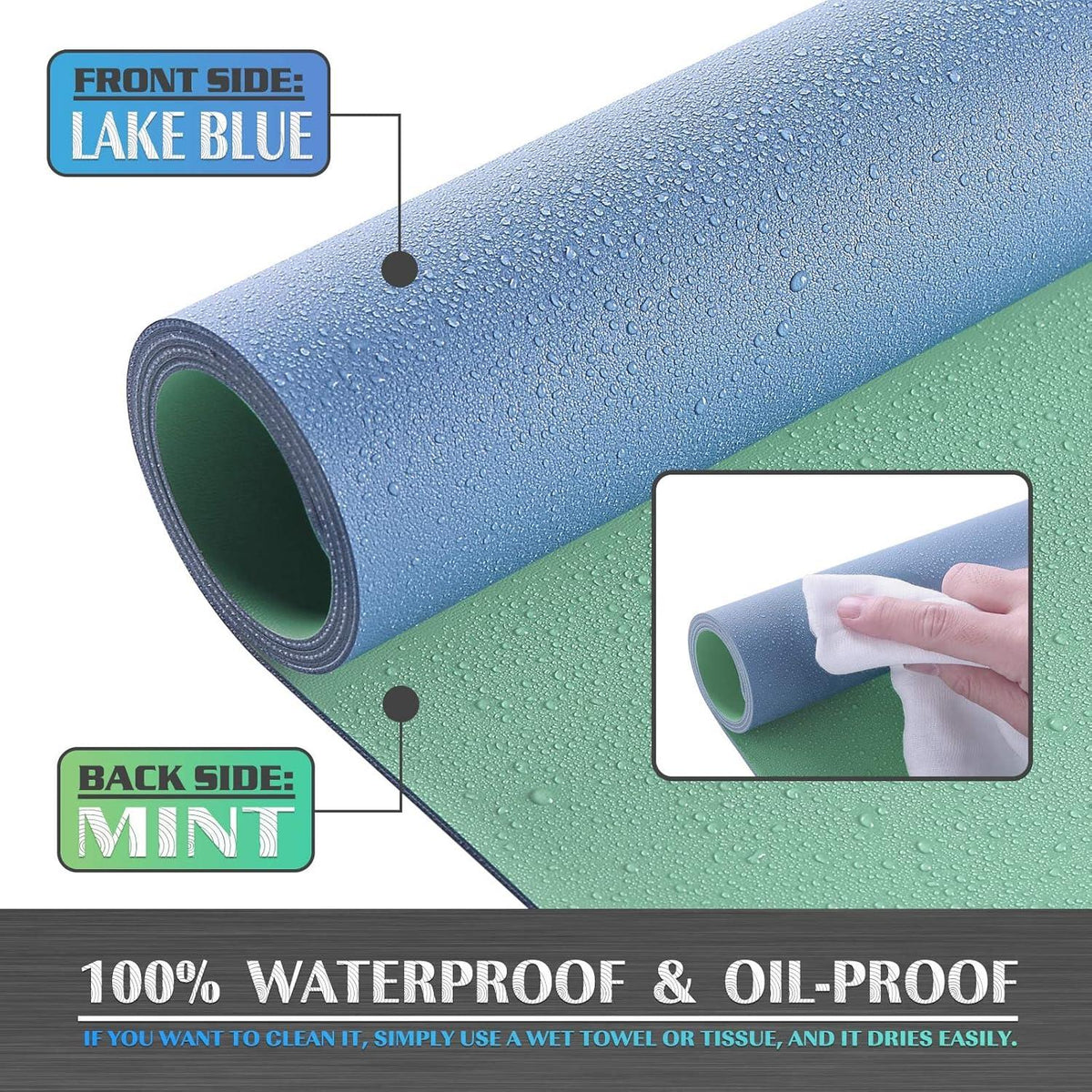 Knodel PVC Tischunterlage wasserdicht 80x40cm Büro Heimbereich