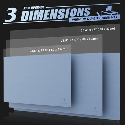 Knodel Schreibtischmatte 35x60 cm doppelseitig Seeblau/Green