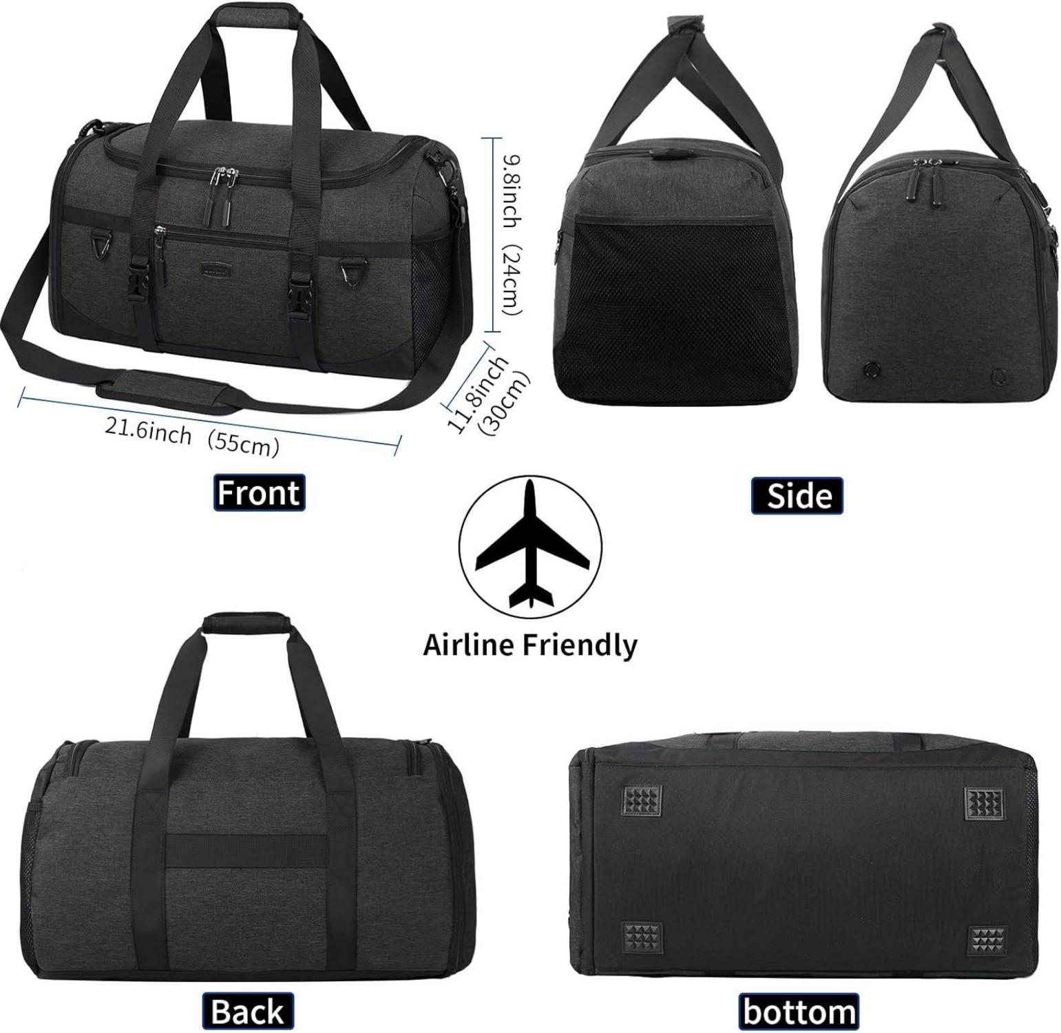 Lubardy Sporttasche 40L Wasserdicht mit Sporthandtuch und Schuhfach