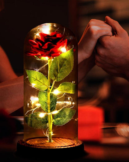 Die Schöne und das Biest Ewige Rose Rot Galaxie Geschenk LED