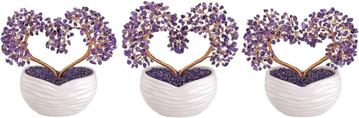 Natürlicher Amethyst Kristallbaum Feng Shui Figur 20-21 cm