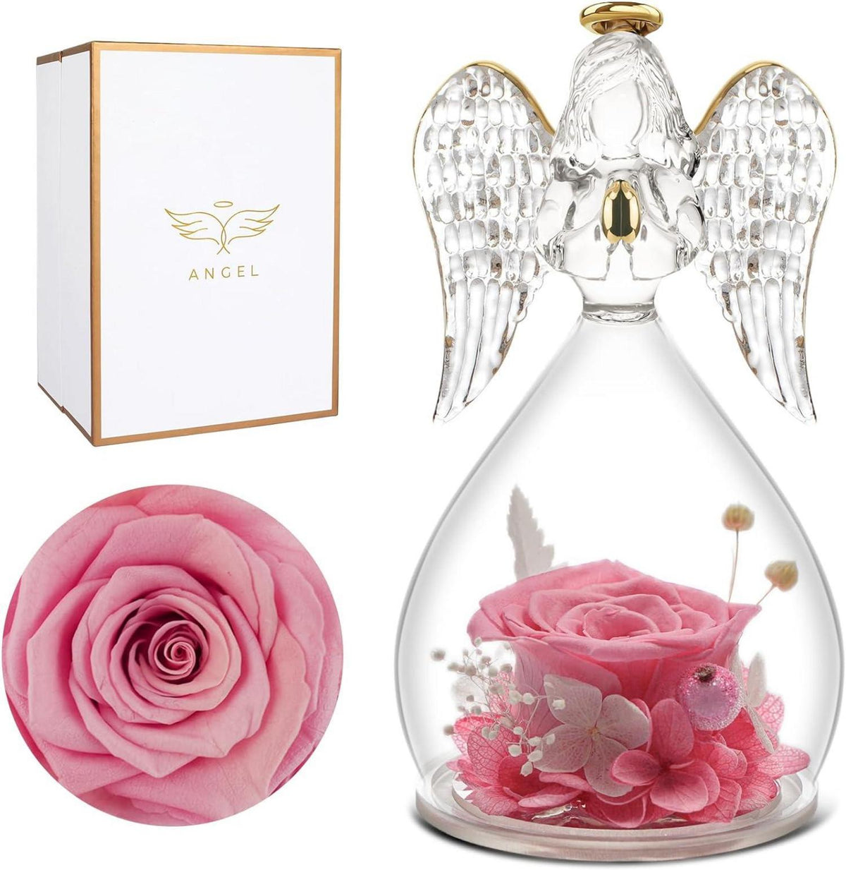 Ewige Rose Engel Figur für Frauen Geschenke Mama Mutter Oma