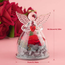 Ewige Rose Engel Geschenkbox für Mama Oma Rot in Glas