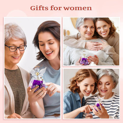 Ewige Rose Engel Figur Glaskuppel Rote Rosen Mutter Geschenk