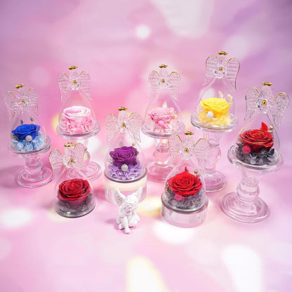 Ewige Rose Engel Glaskuppel Muttertagsgeschenk Frauen Oma