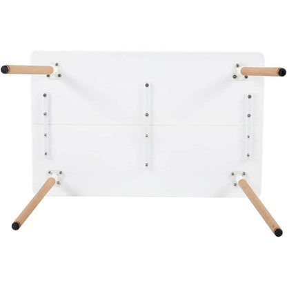 Esszimmergruppe Weiß 110cm Tisch + 6 Stühle