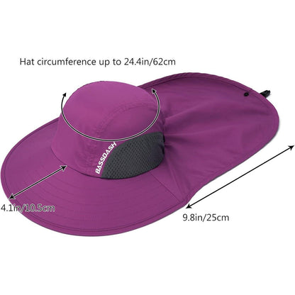 Angelhut UPF 50+ Lila Orchidee – Wasserdicht, Breiter Kremp