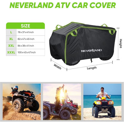 ATV Abdeckplane Wasserdicht, Winterfest, XL 210x120x115cm