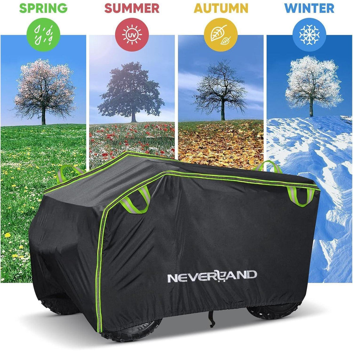 ATV Abdeckplane Wasserdicht, Winterfest, XL 210x120x115cm
