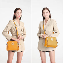Miss Lulu Damen Umhängetasche PU Leder Gelb 25x12x21cm