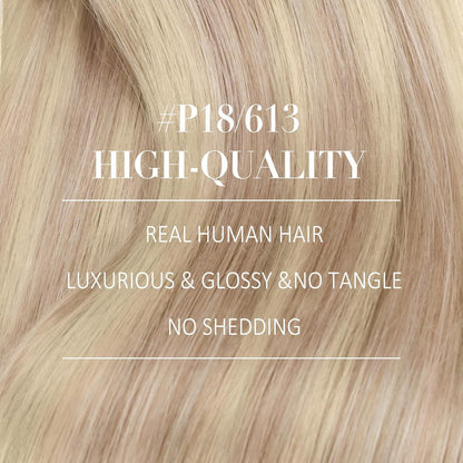 Blond Clip-in Echthaar Haarverlängerung 30cm 80g