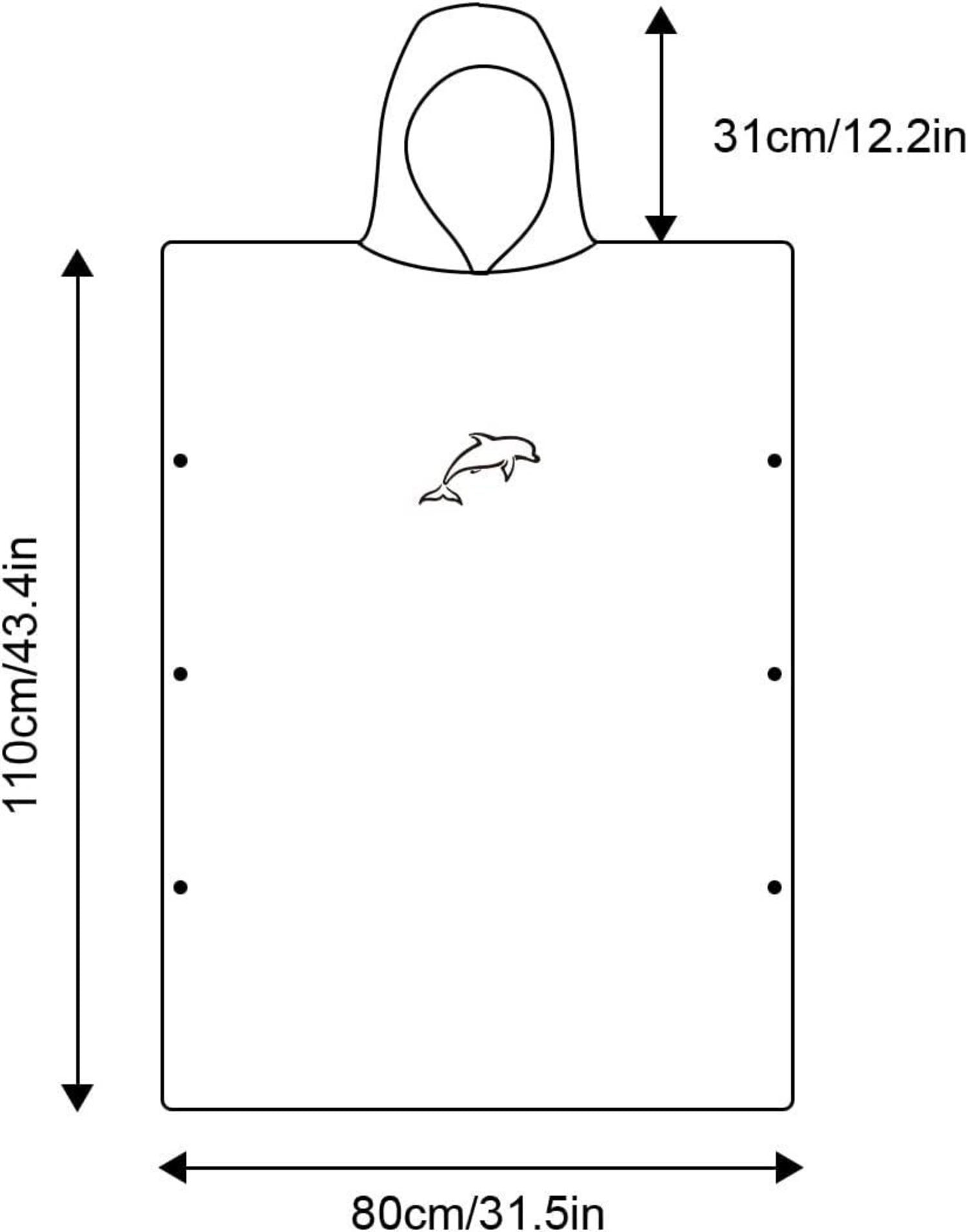 Mikrofaser Handtuch Poncho 110x80cm Quick Dry Badeponcho mit