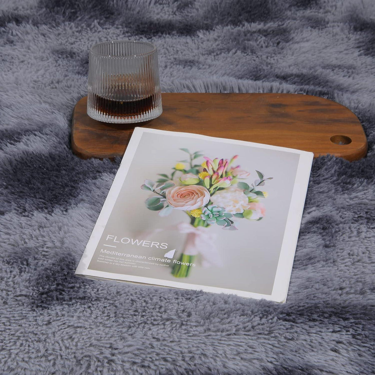 Hochflor Shaggy Teppich 80x160 cm Dunkelgrau Wohnzimmerteppich