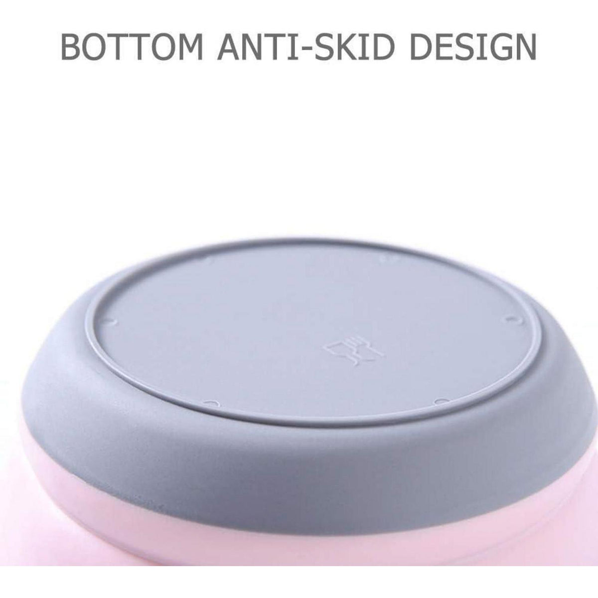Faltbare Silikonschüssel mit Deckel, 3er Set, Pink