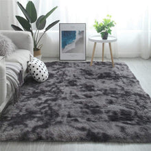 Flauschiger Hochflor Teppich 200x300 cm Schwarz Grau