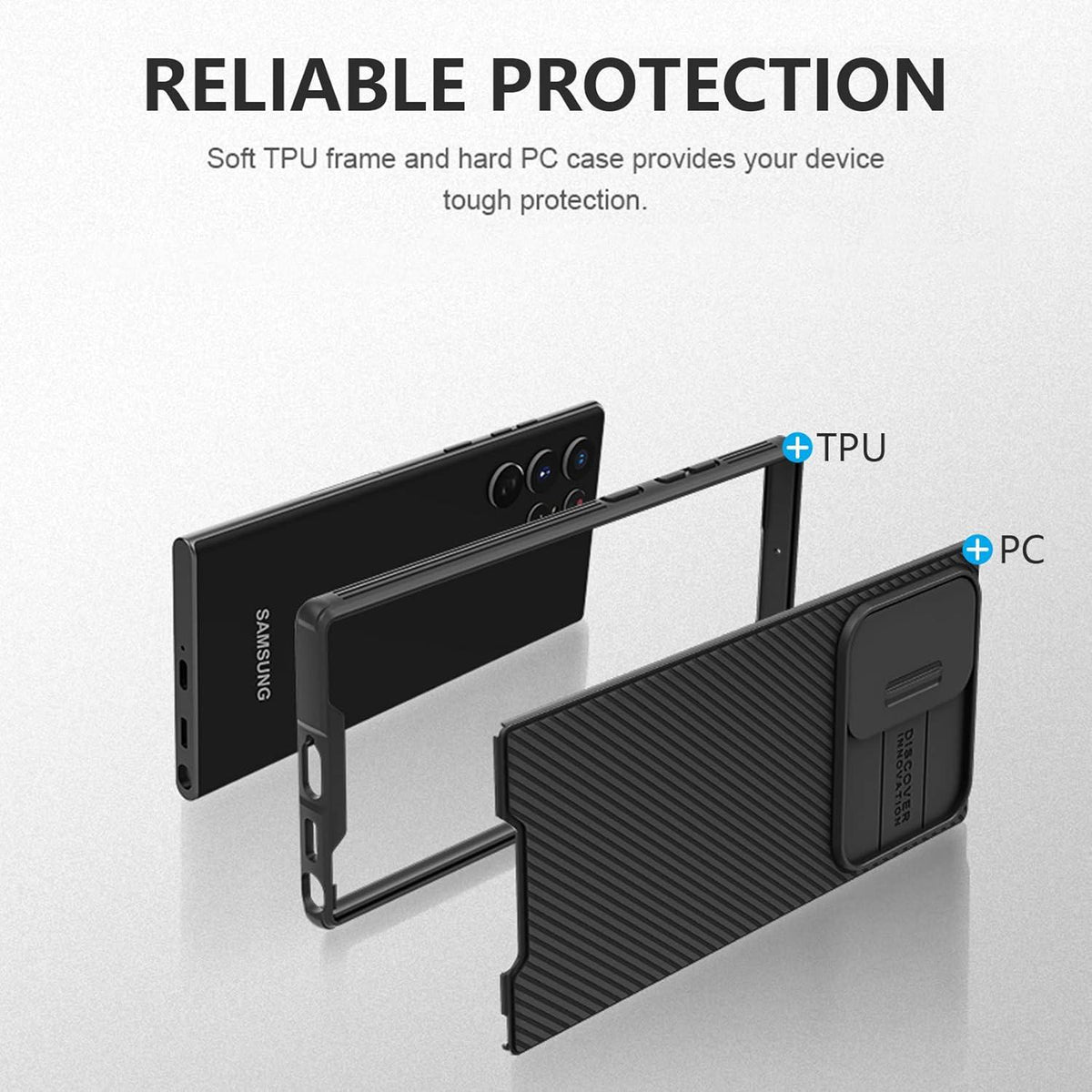 Schutzhülle Samsung S22 Ultra 5G 6,8 Zoll Schwarz Smartphonesetaufcase