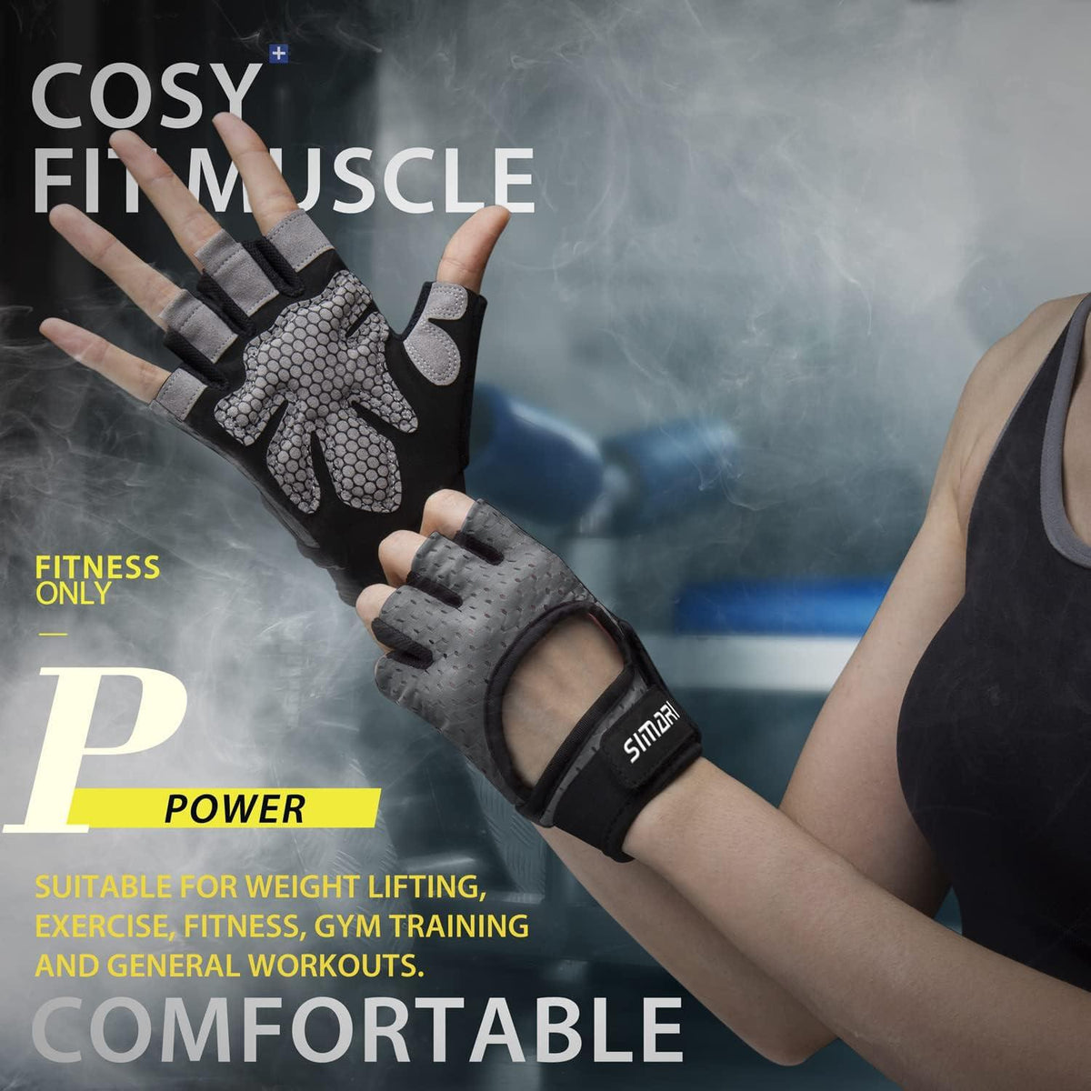 SIMARI Trainingshandschuhe Männer Frauen Gewichtheben Handgelenkstütze Gym Fitness SMRG902