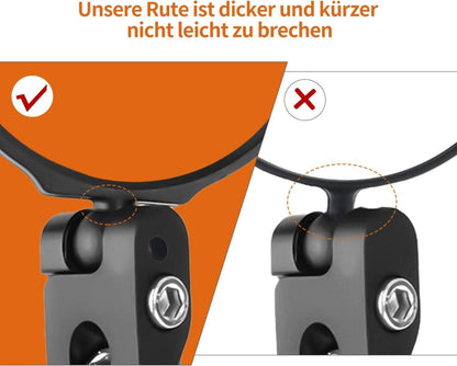 Fahrradspiegel 360° Schwenkbarer Rückspiegel Lenkerendenspiegel
