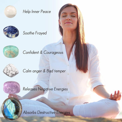 Kristalle Schmucksteine Set für Fülle Wohlstand Reiki