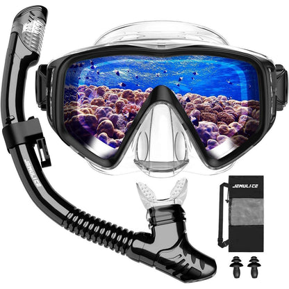 Schnorchelset Erwachsene mit Dry Schnorchel und Tauchmaske