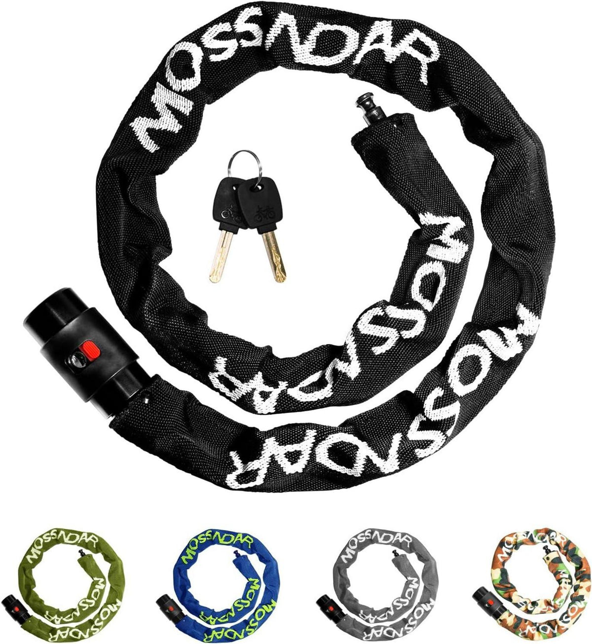 Fahrradschloss Hohe Sicherheit 8mm 1170g 99cm Schwarz