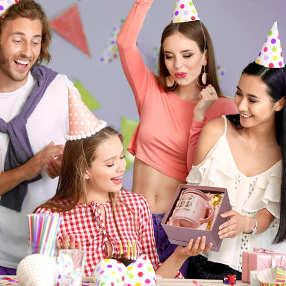 21. Geburtstag Geschenk 400ml Kaffeetasse Gold Rosa Geschenkbox - 21. Jahre