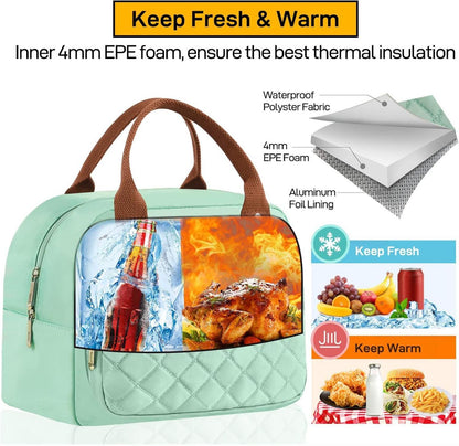Isolierte Lunchtasche für Männer Frauen, Kühltasche Lunchbox