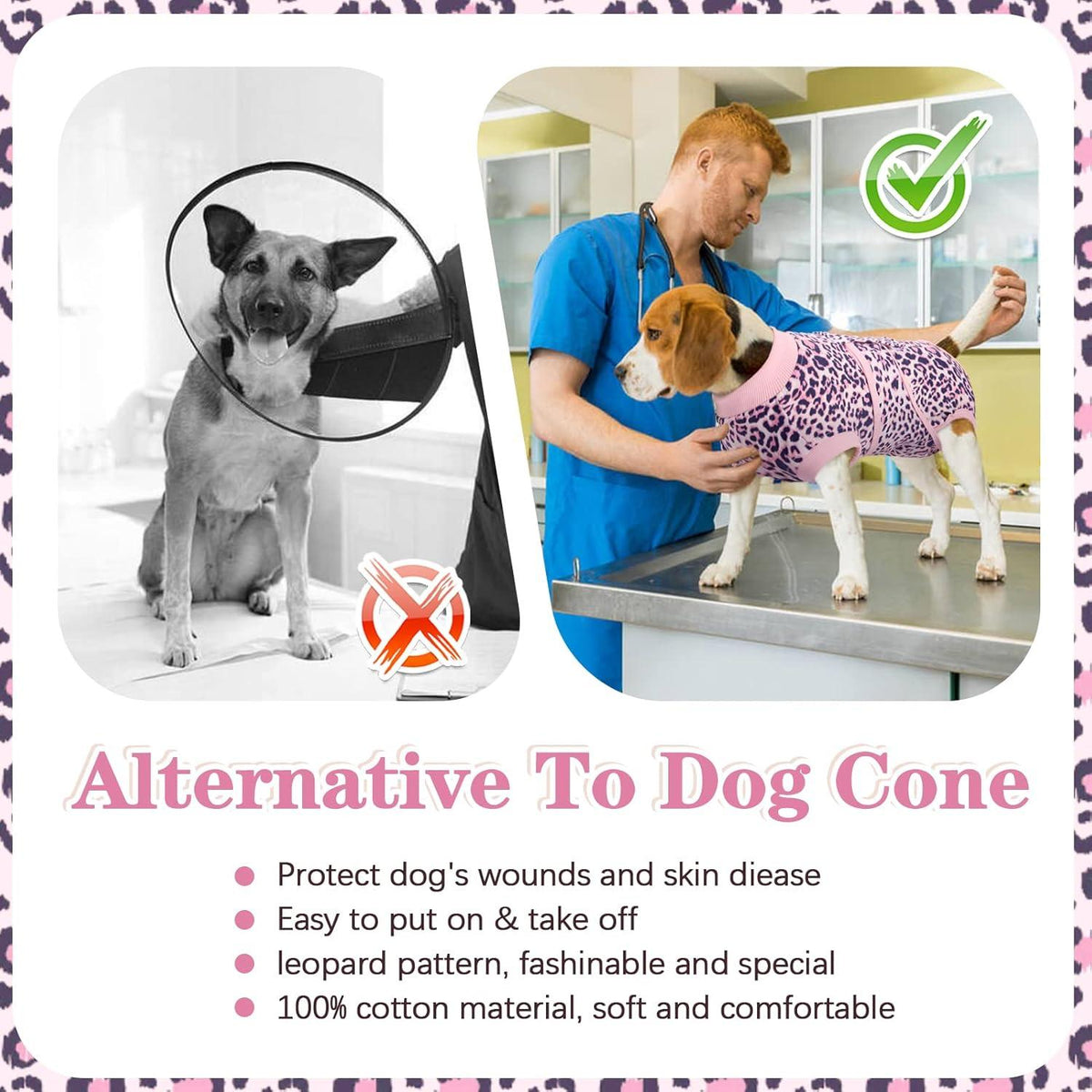 Hundebody Op Katzenbody Rüde Hündin Anti-Wundlecken Rosa