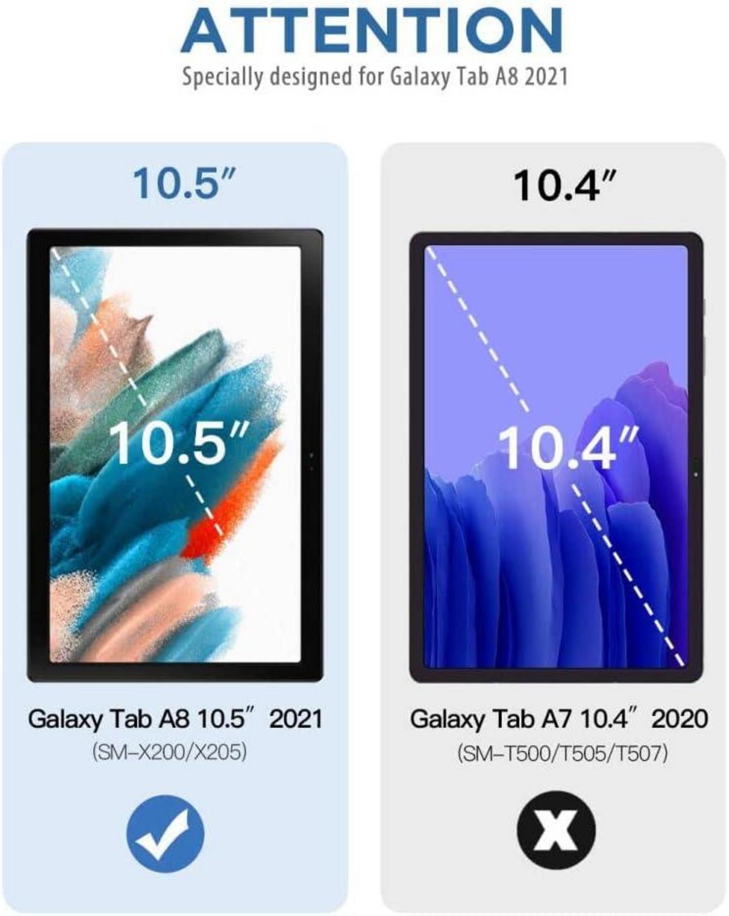 TiMOVO Galaxy Tab A8 2021 2022 10,5 Zoll Hülle PU Leder Auto