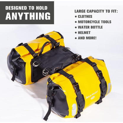 Wasserdichte Motorrad Satteltasche 40L – Gelb