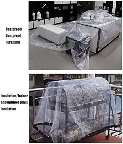 Transparente wasserdichte Abdeckplane 2x3m Gartenmöbel Schutz