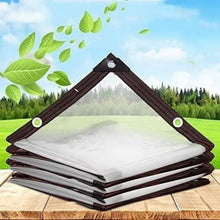 Transparente wasserdichte Plane mit verstärkten Kanten