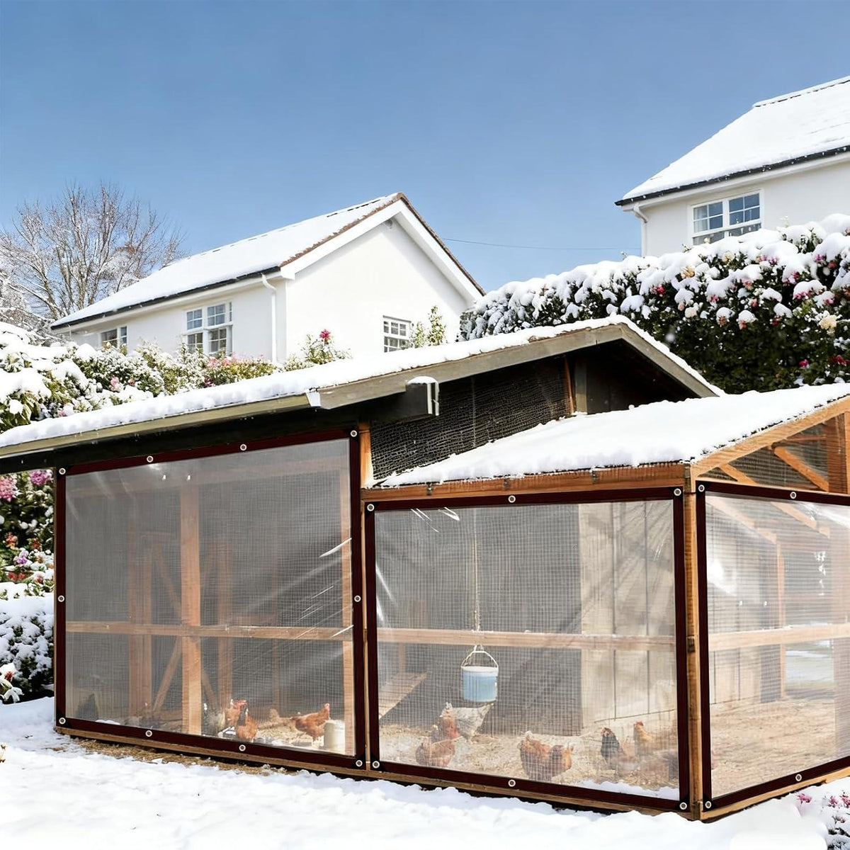 Transparente Abdeckplane 2x5m mit Ösen, wasserdicht & reißfest