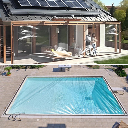 Transparente Abdeckplane 2x5m mit Ösen, wasserdicht & reißfest