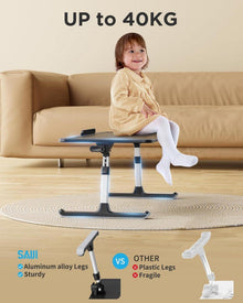 SAIJI Laptoptisch fürs Bett - Höhenverstellbarer Lapdesk mit