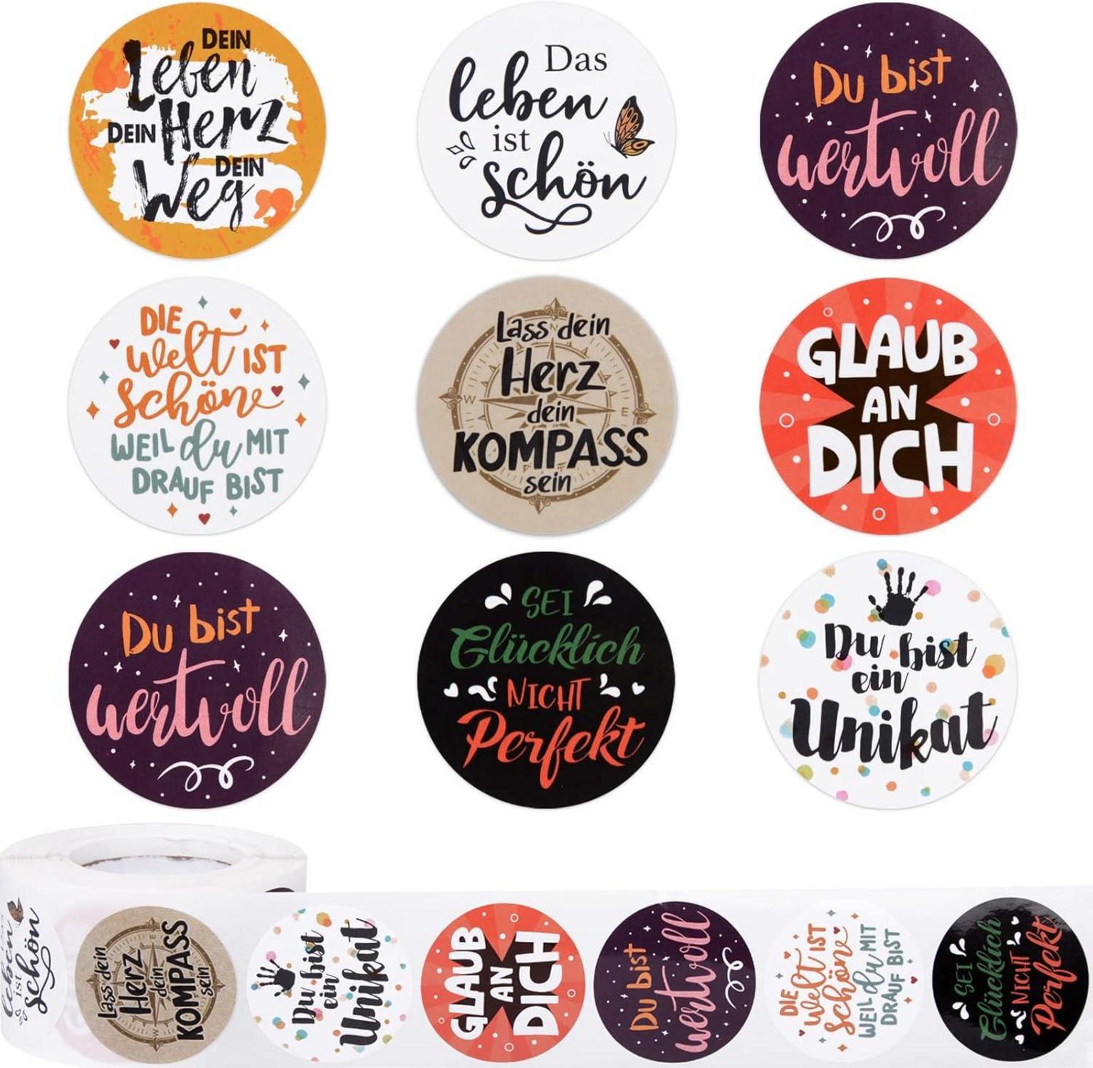 500 Inspirierende Sprüche Aufkleber Motivation Stickers selbstklebend