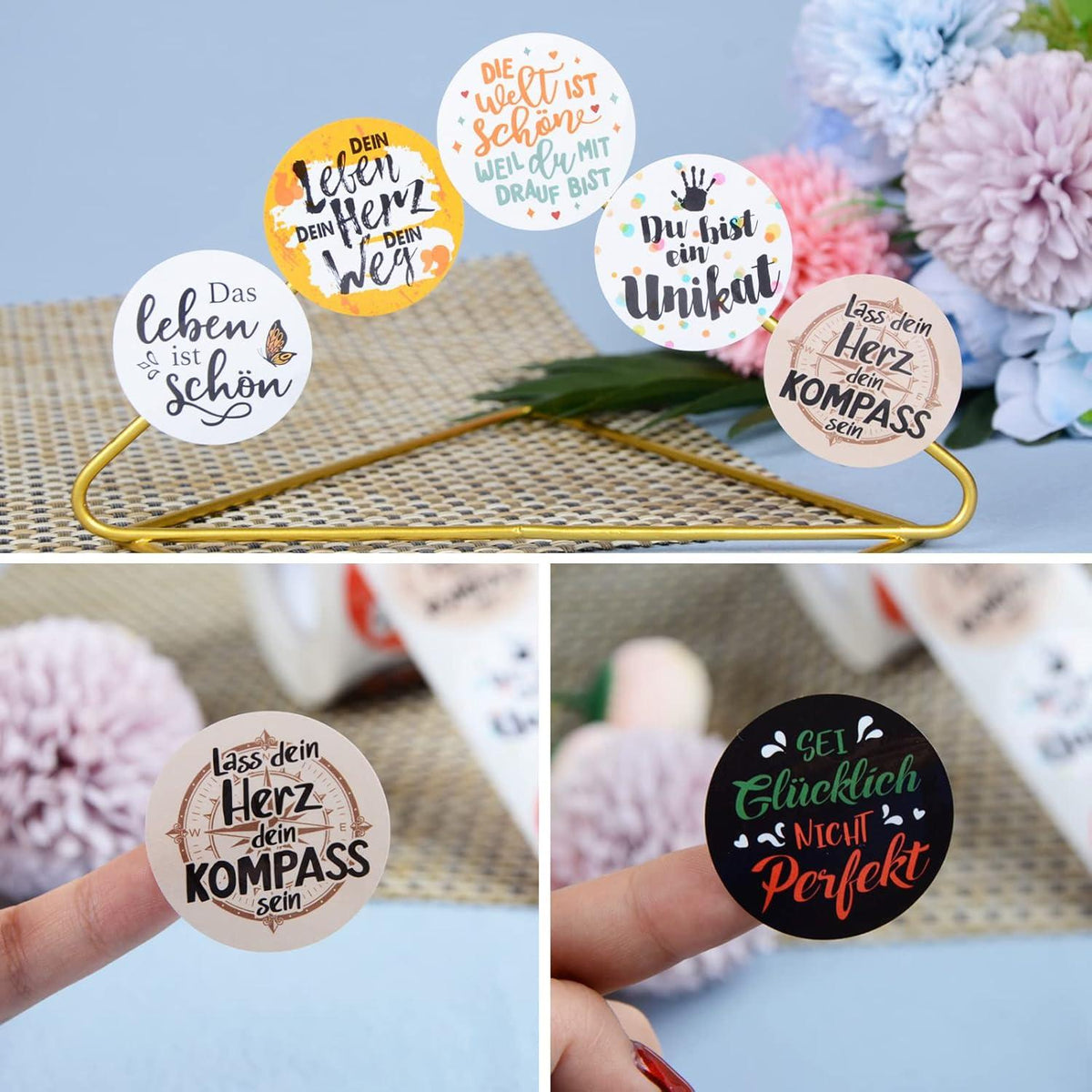 500 Inspirierende Sprüche Aufkleber Motivation Stickers selbstklebend