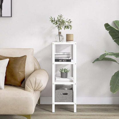 Bambus Badezimmer Organizer Regal 4 Ebenen Weiß SMIBUY